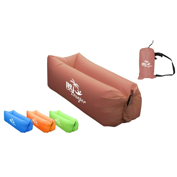 Backyard Lazy Bed for Camping Beach Air Sleeping Sofa Couch US Lounger Fast Inflatable Portable Outdoor or Indoor Wind Bed Lounger Air Bag Sofa Park